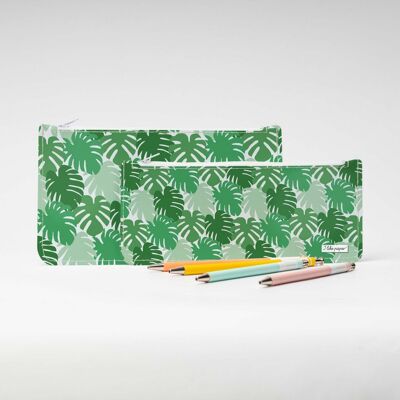 GREEN JUNGLE Tyvek® XL pencil case with zipper