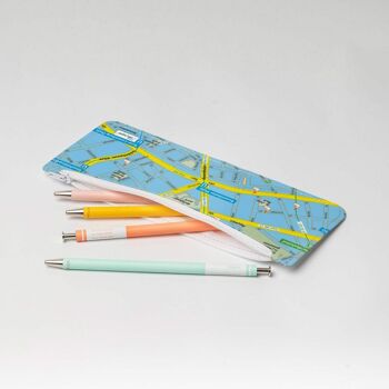LOST IN BERLIN - Trousse à crayons FRESH BLUE Tyvek® XL avec fermeture éclair 3