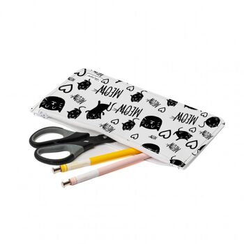 Trousse à crayons MEOW Tyvek® XL avec fermeture éclair 2