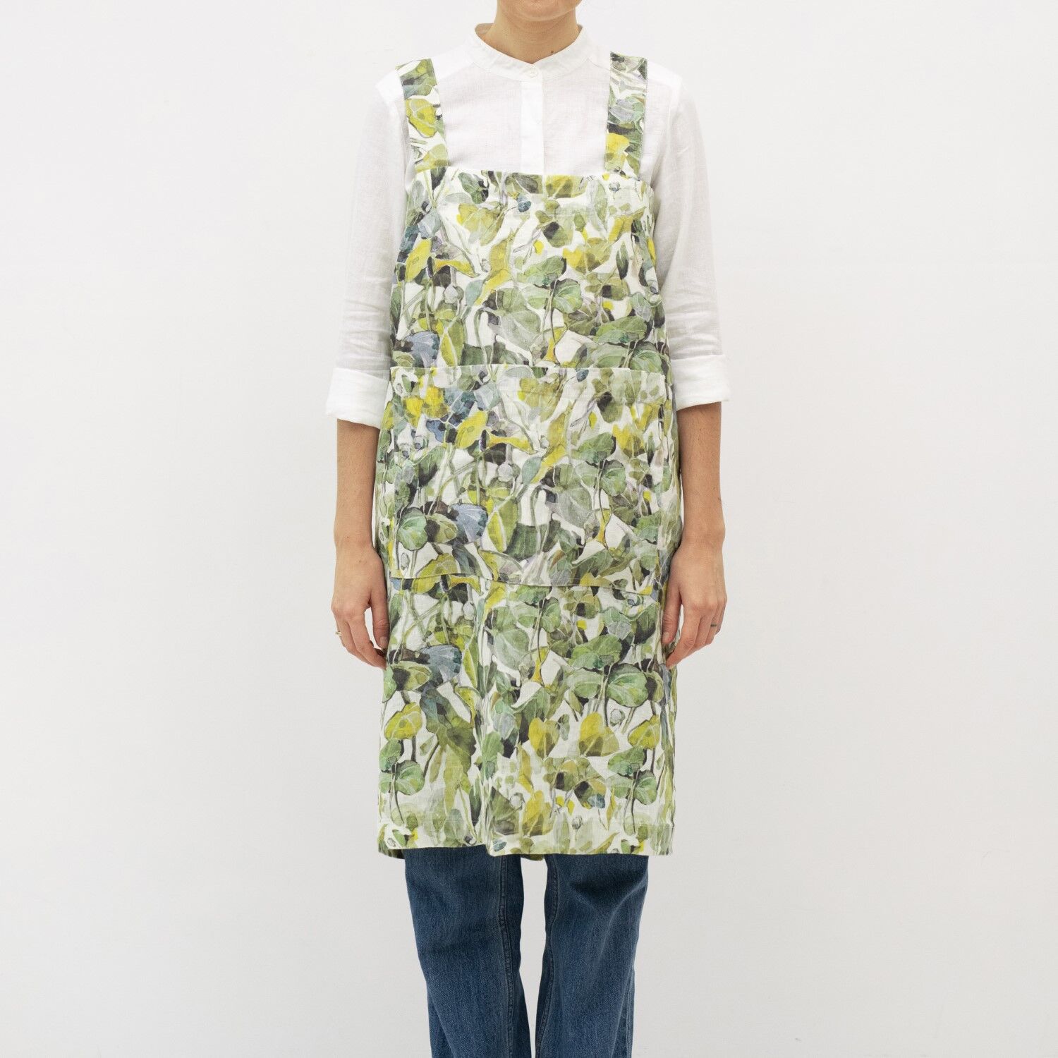 Lotus Linen Pinafore Apron