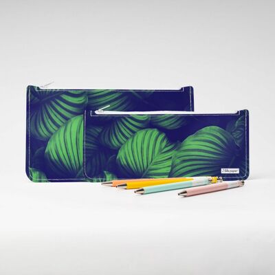PALMS GREEN Tyvek® XL pencil case with zip