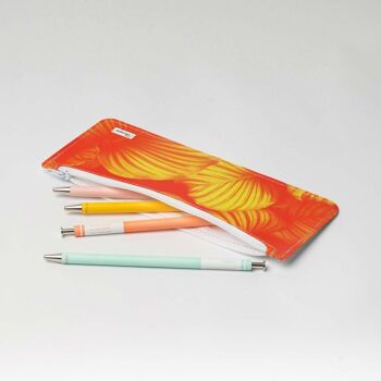 Trousse à crayons PALMS ORANGE Tyvek® XL avec fermeture éclair 3