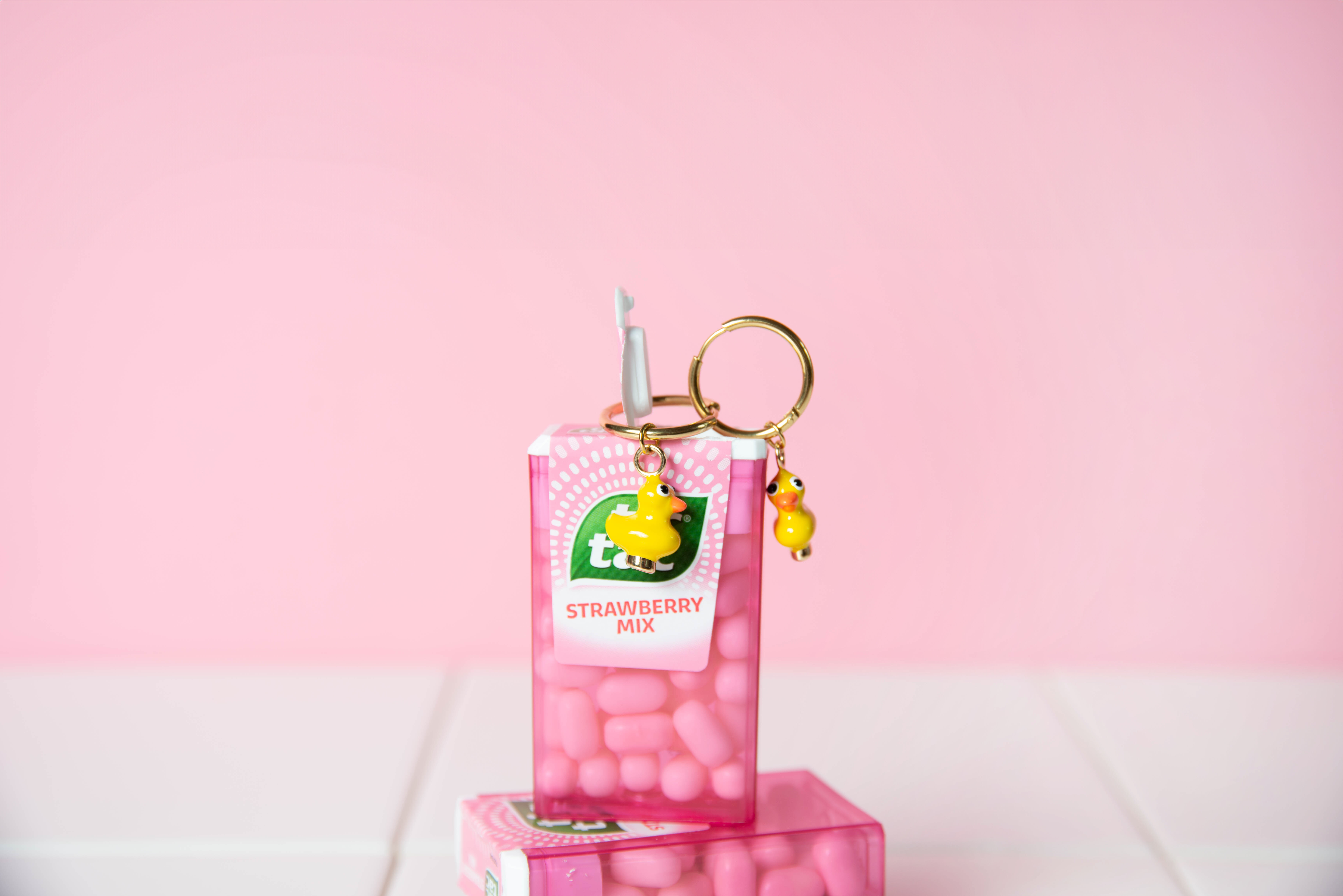 Créoles en acier inoxydable avec charms canards