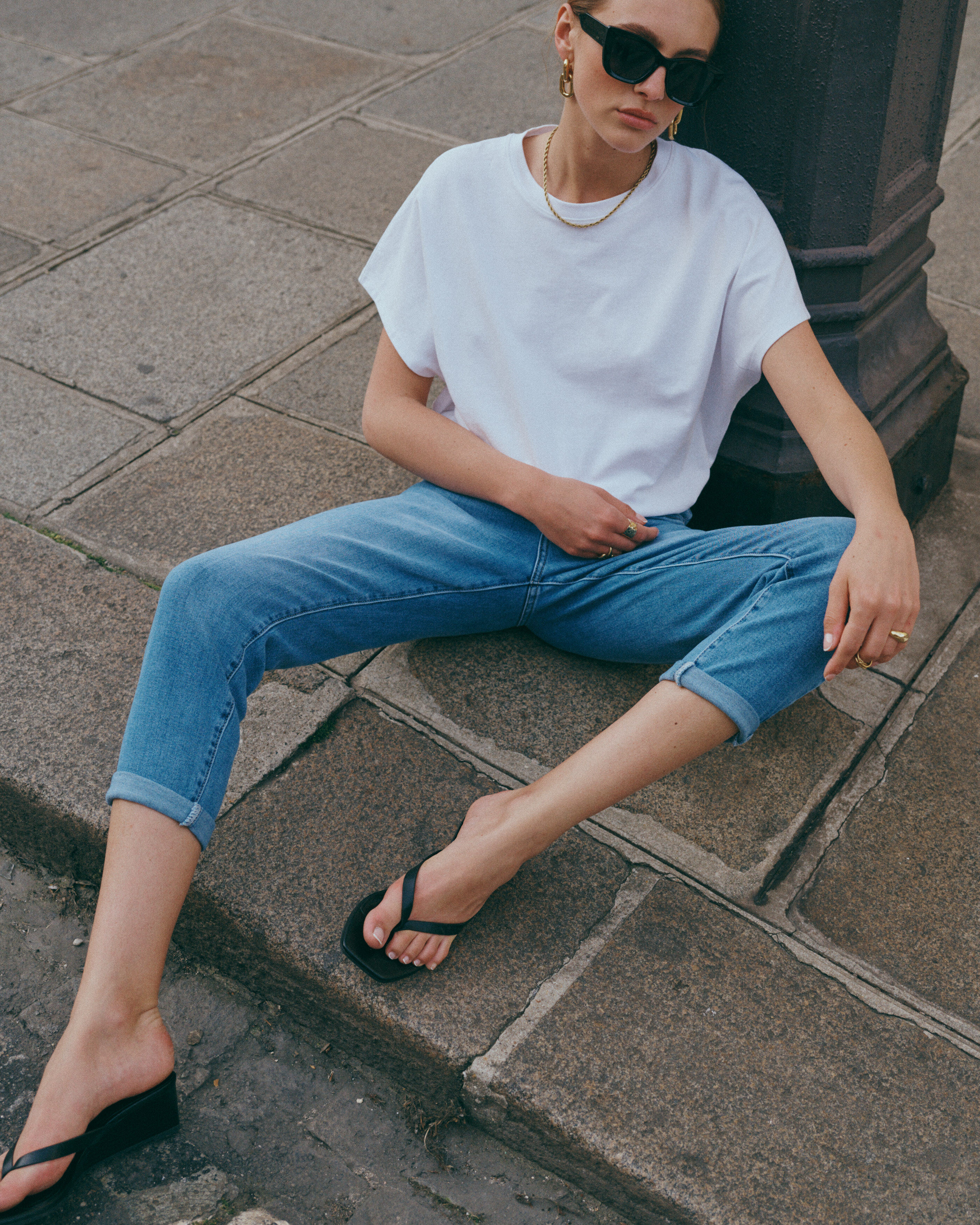 Jeans mom "Jeanne" ( Ourlet à revers ) - Ana & Lucy