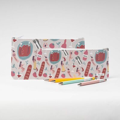 WINE & DINE Tyvek® XL pencil case with zip