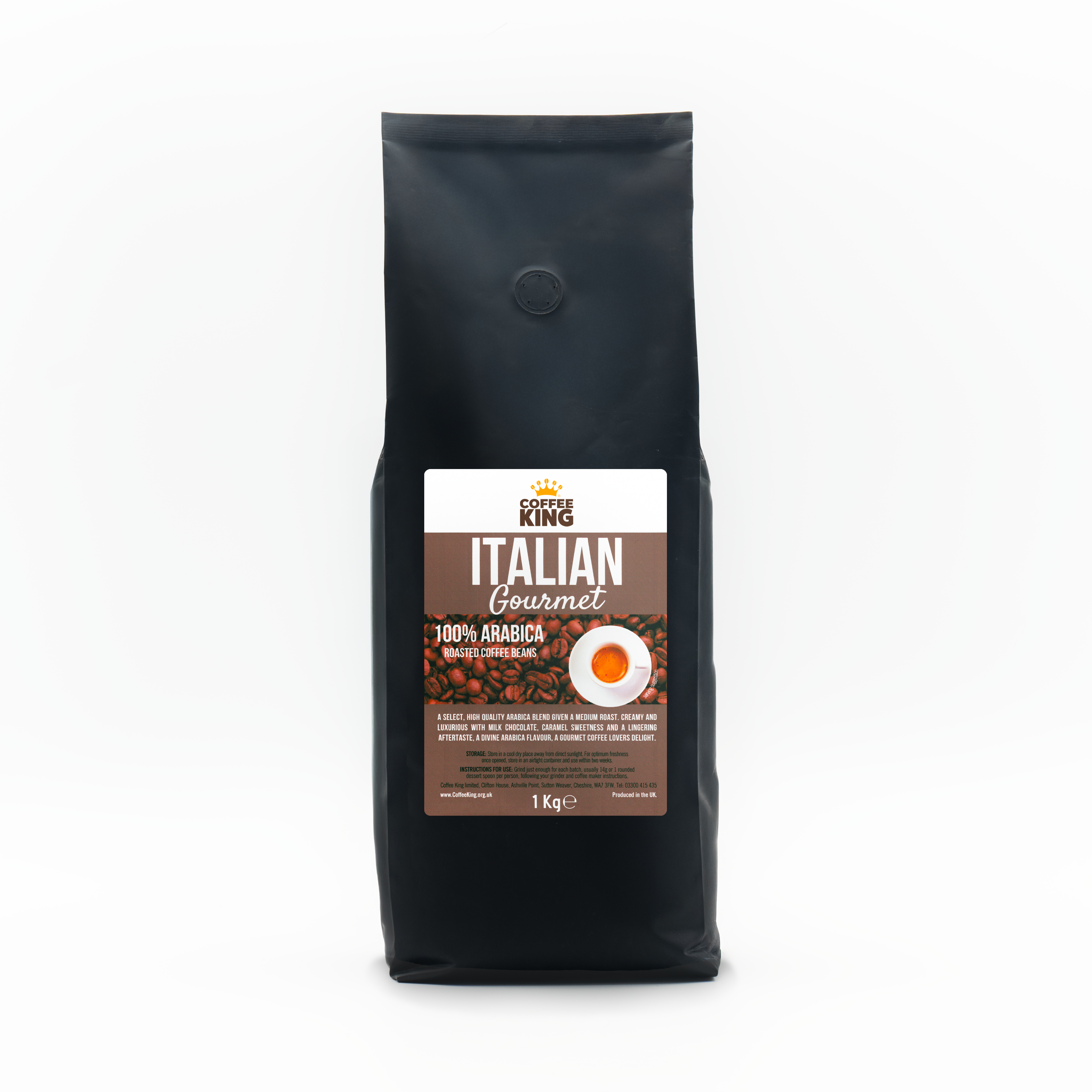 Coffee Beans Italian Gourmet 100% Arabica 1kg – Coffee King