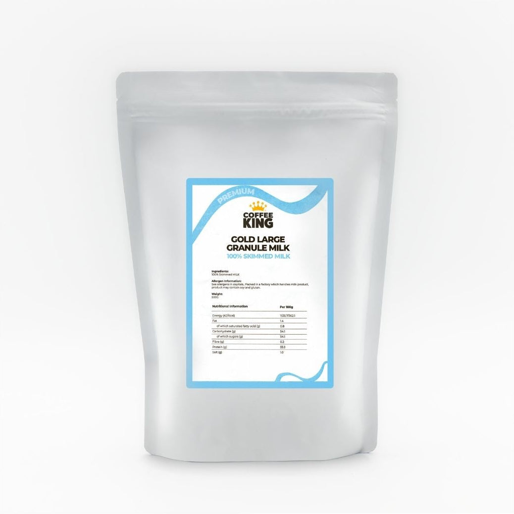 Leche desnatada en polvo granulada para máquinas expendedoras, 500 g – Coffee King