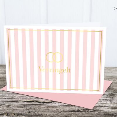 Folded card: reduced, gold, M