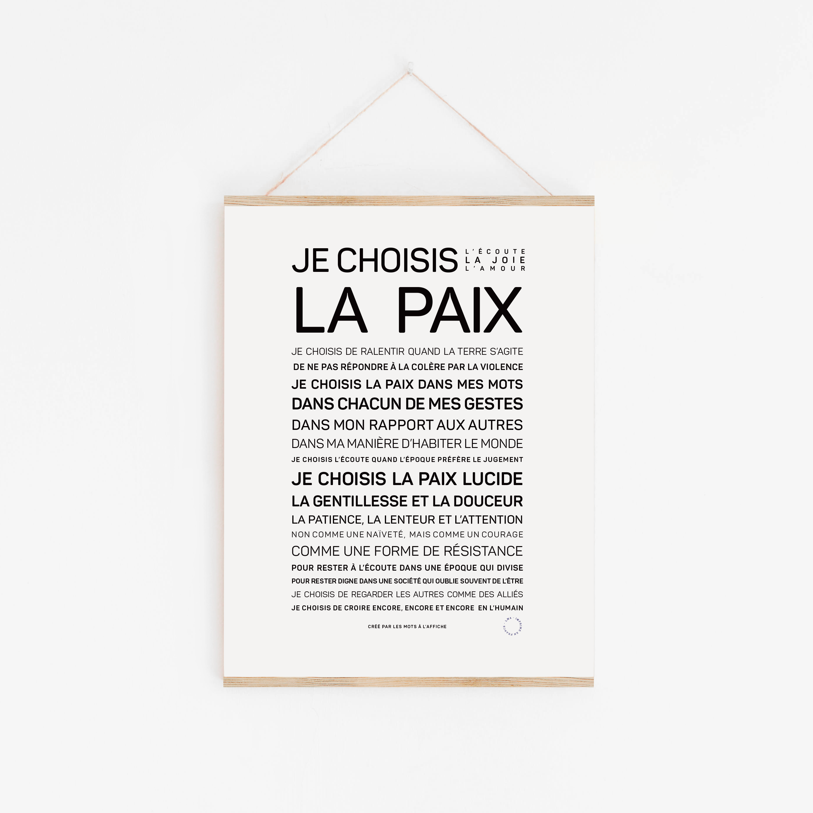 Poster: I Choose Peace