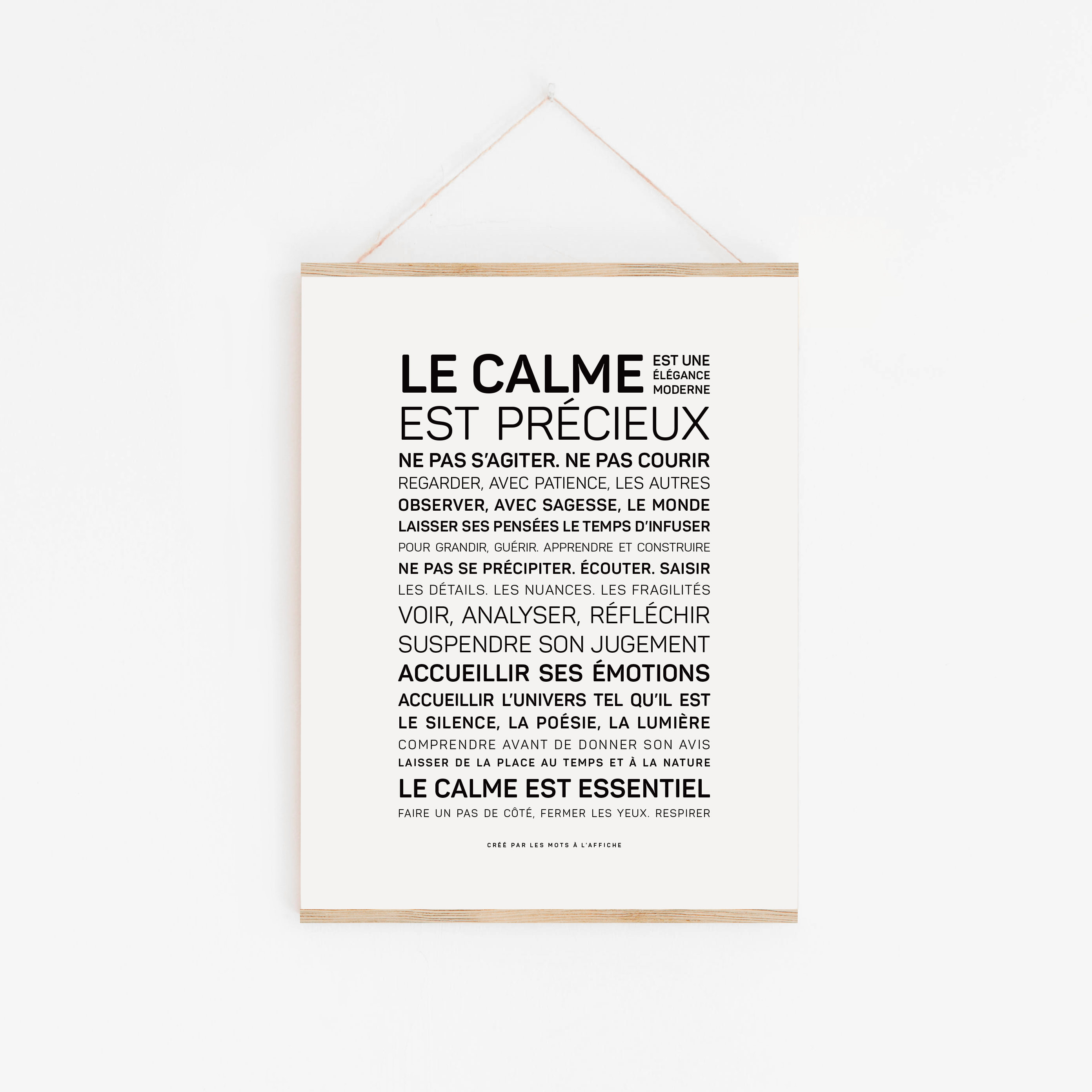 Poster: Calm is precious