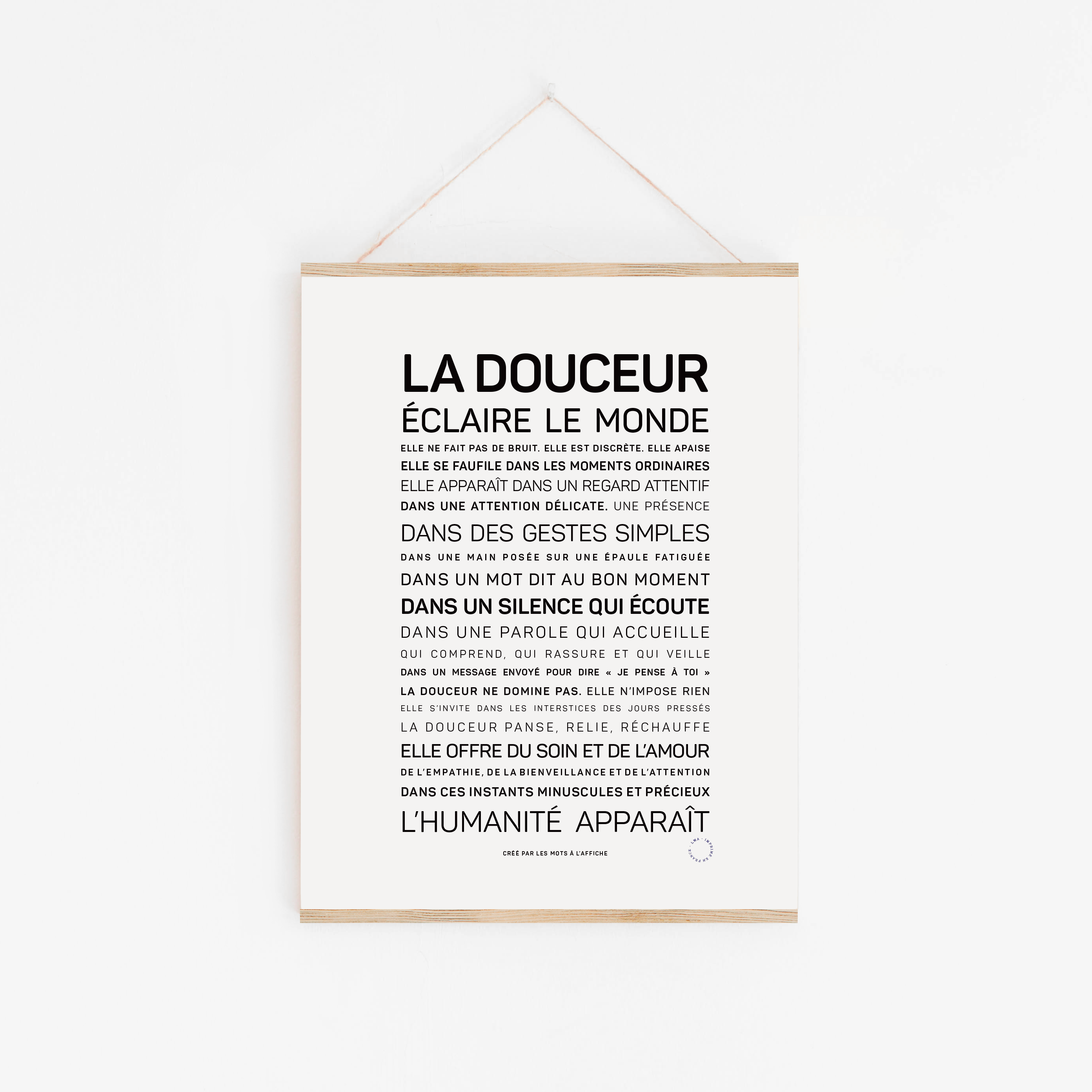 Poster: Gentleness illuminates the world