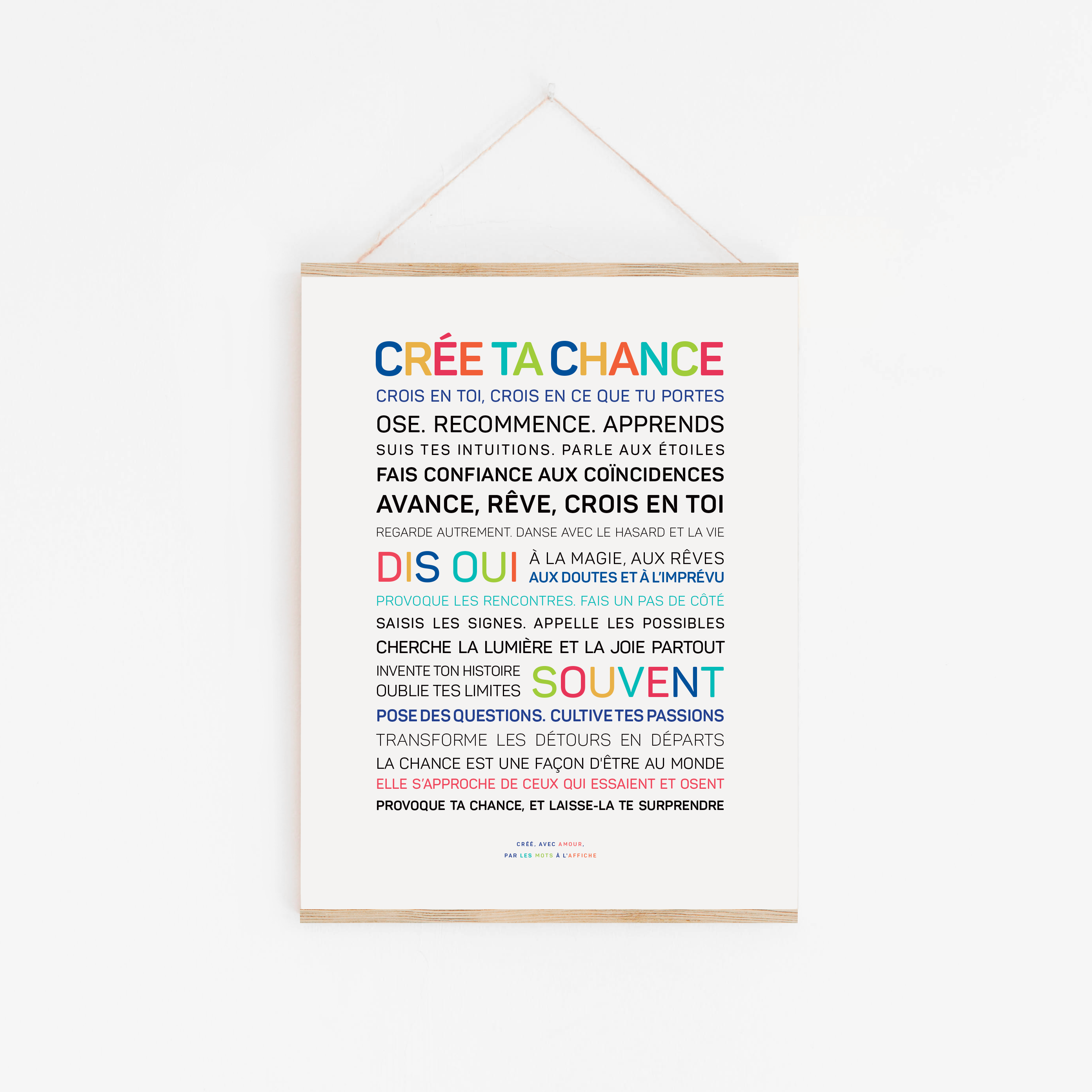 Poster "Crea la tua fortuna" a colori (edizione limitata)