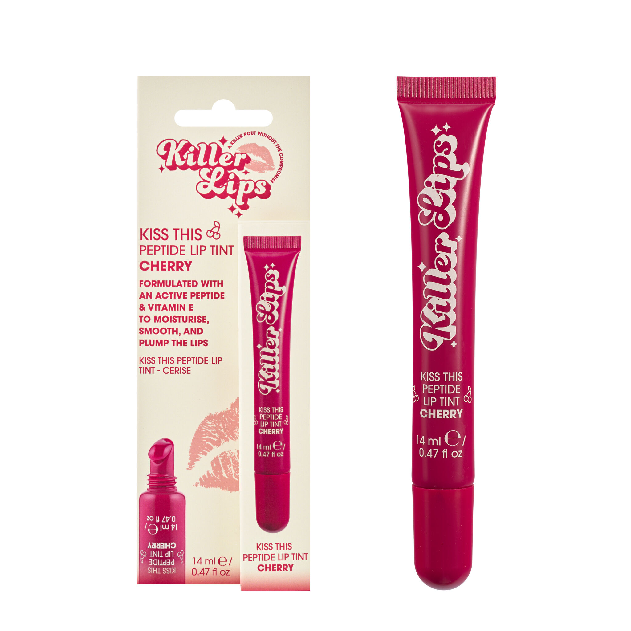 Tinte labial con péptidos Killer Lips Kiss This - Cereza 14 ml