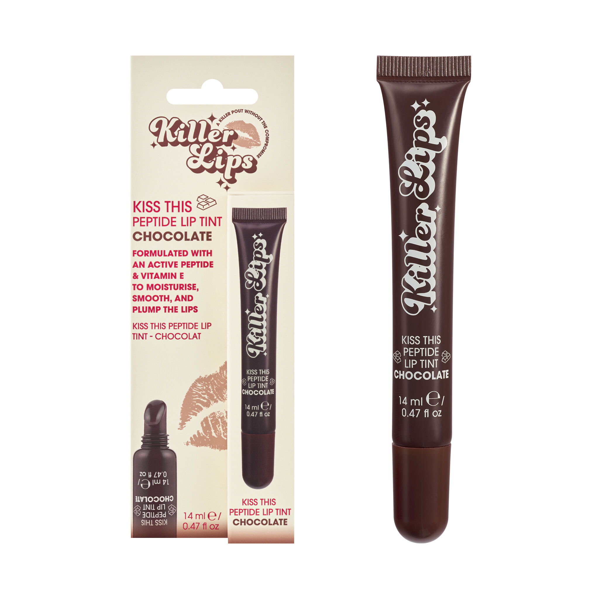 Tinte labial con péptidos Killer Lips Kiss This - Chocolate 14 ml