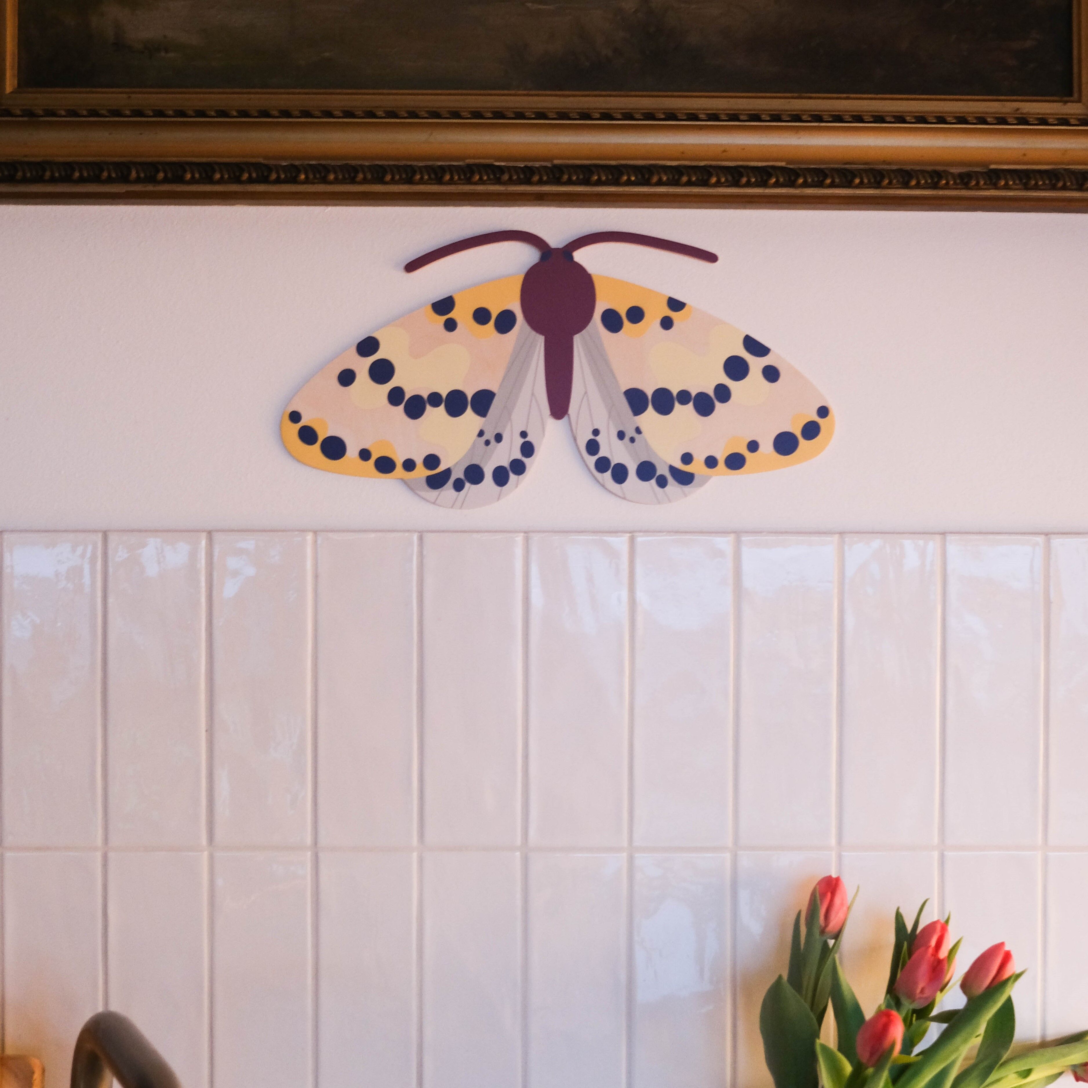 Papillon pie - décoration murale