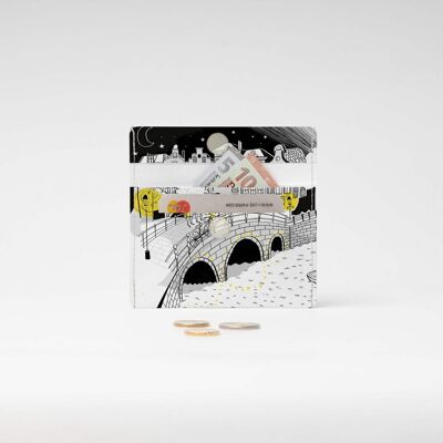 MIDNIGHT ON A BRIDGE Tyvek® Mini Monedero / Mini Cartera