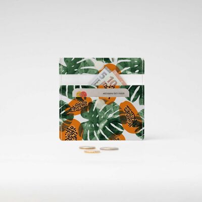 PAPAYA JUNGLE Tyvek® Mini Monedero / Mini Cartera