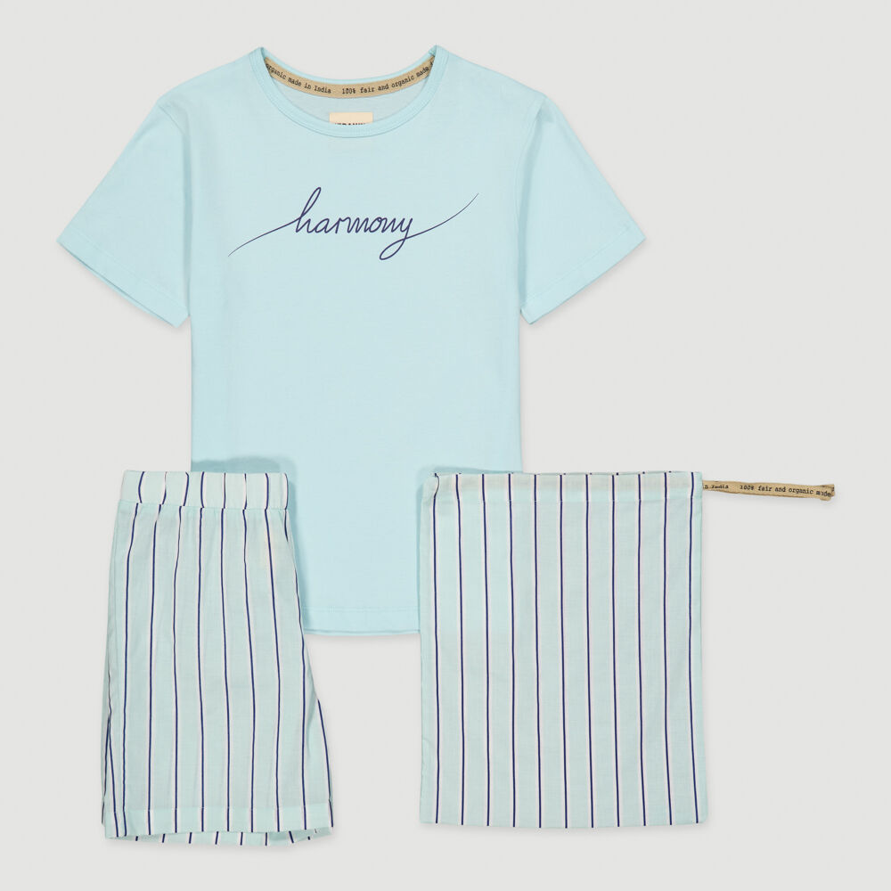 Pijama Algodón Orgánico Sora Spark Stripes Comercio Justo