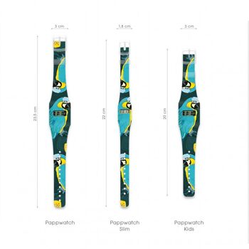 Montre en carton BLUE MACAW KIDS 3