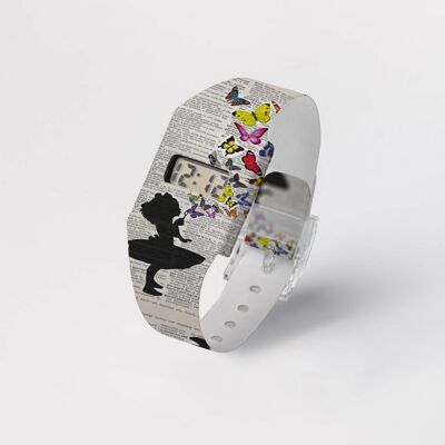 Montre en carton BUTTERFLIES FLY ENFANT