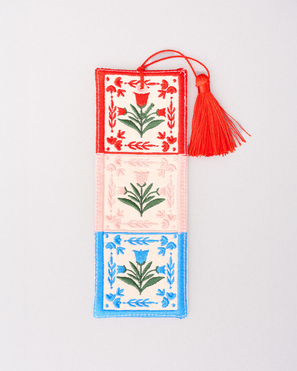 Embroidered Bookmark, Folk Floral