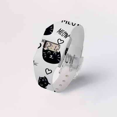 Reloj de cartón MEOW NIÑOS