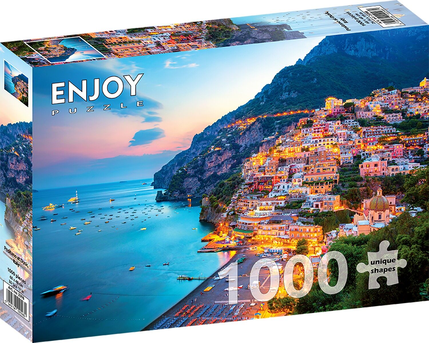 Puzzle de 1000 pièces - Positano au crépuscule, Italie (2098)