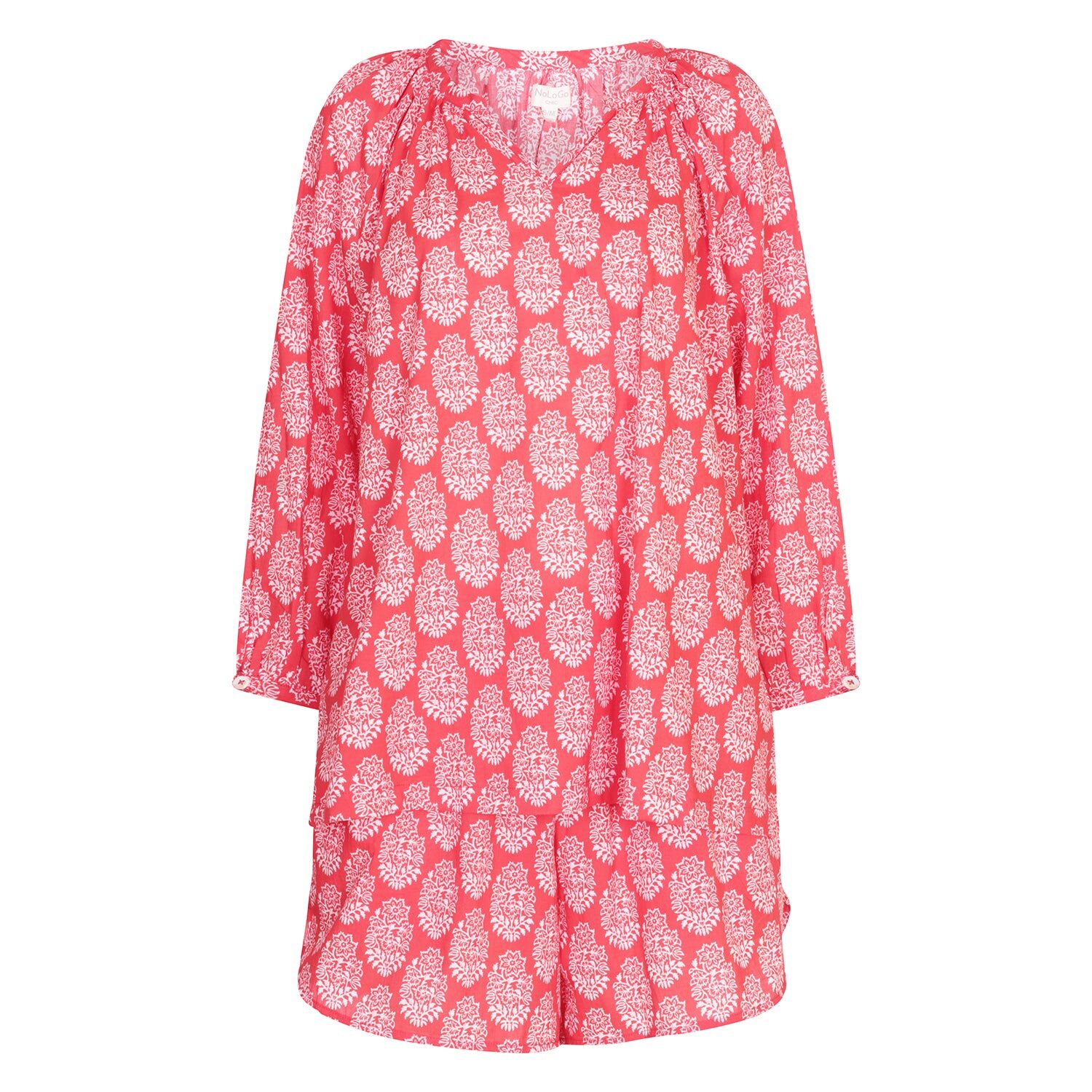 Ensemble short et pyjama Bon Bon pour femme, en coton rose