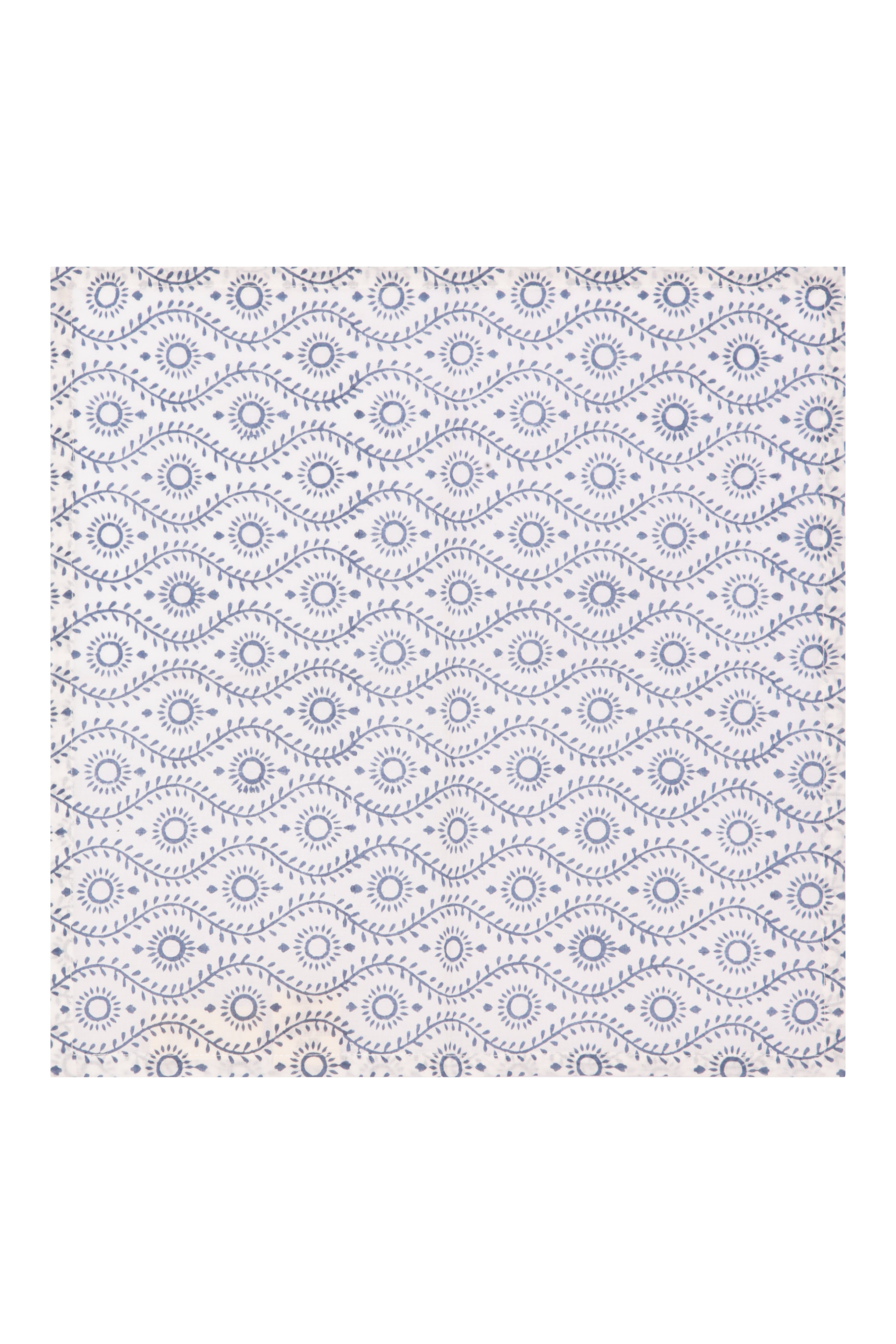 Serviettes Fresco Stripe avec effet ondulé, lot de 4, coton indigo, taille unique