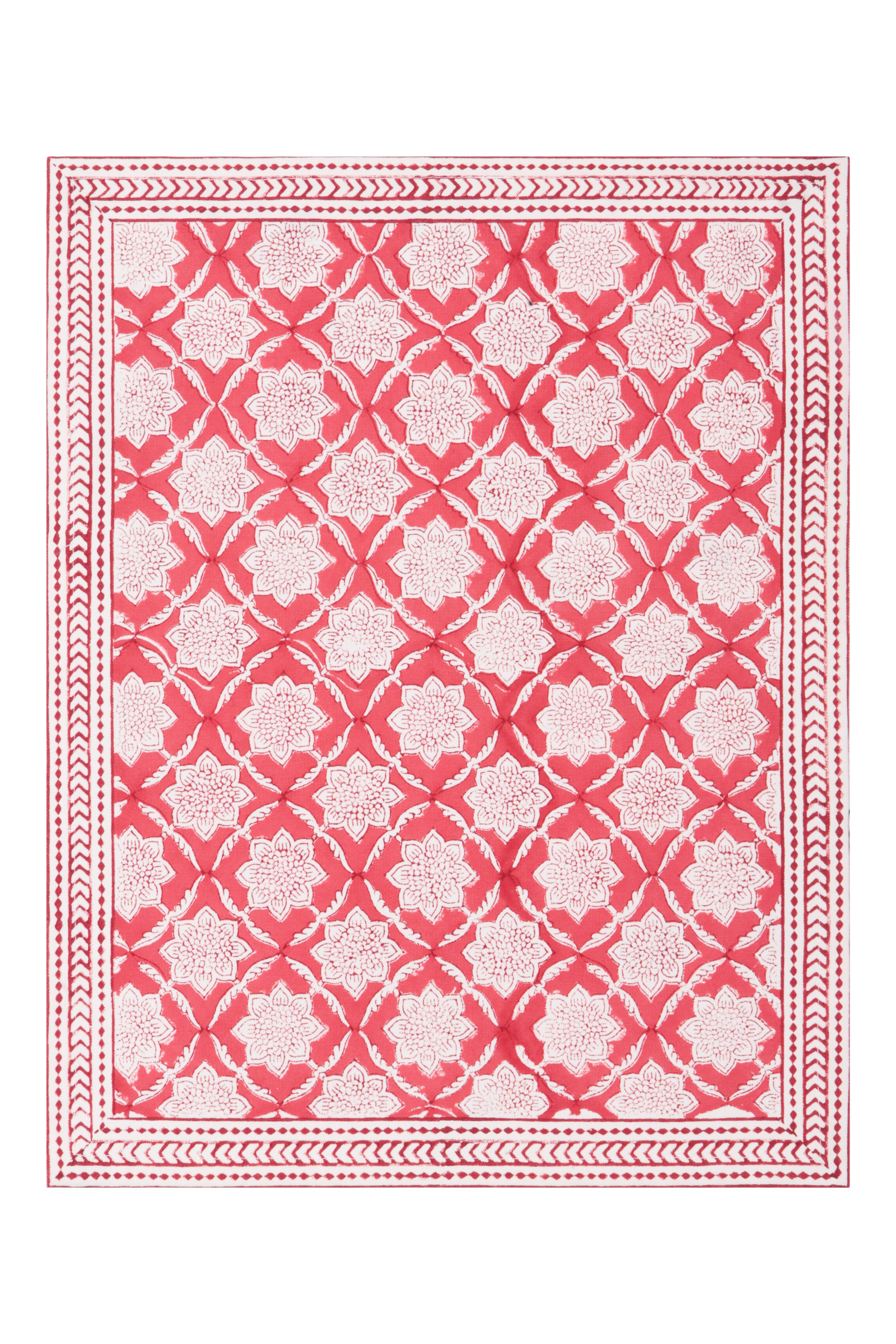 Platzset mit Rand, 35 x 45 cm, 2 Stück.Baumwolle, Korallenrot, Einheitsgröße