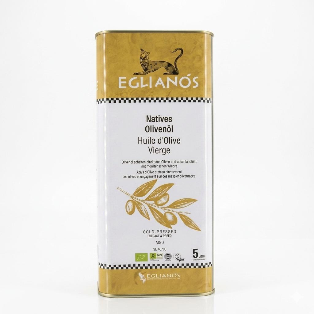 EGLIANOS - VIRGIN OLIVE OIL 5LT ​​​​​​CANISTER