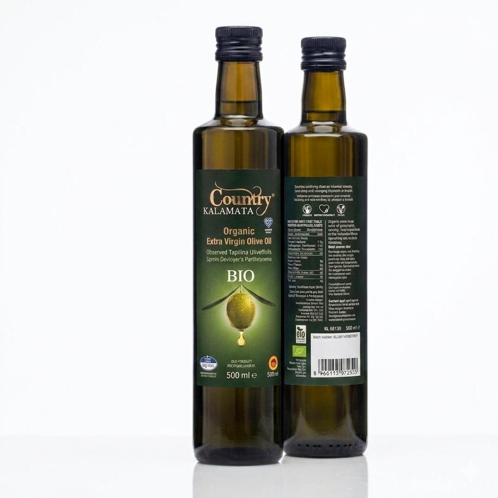 BIO ORGANIC EXTRA VIRGIN OLIVE OIL COUNTRY KALAMATA