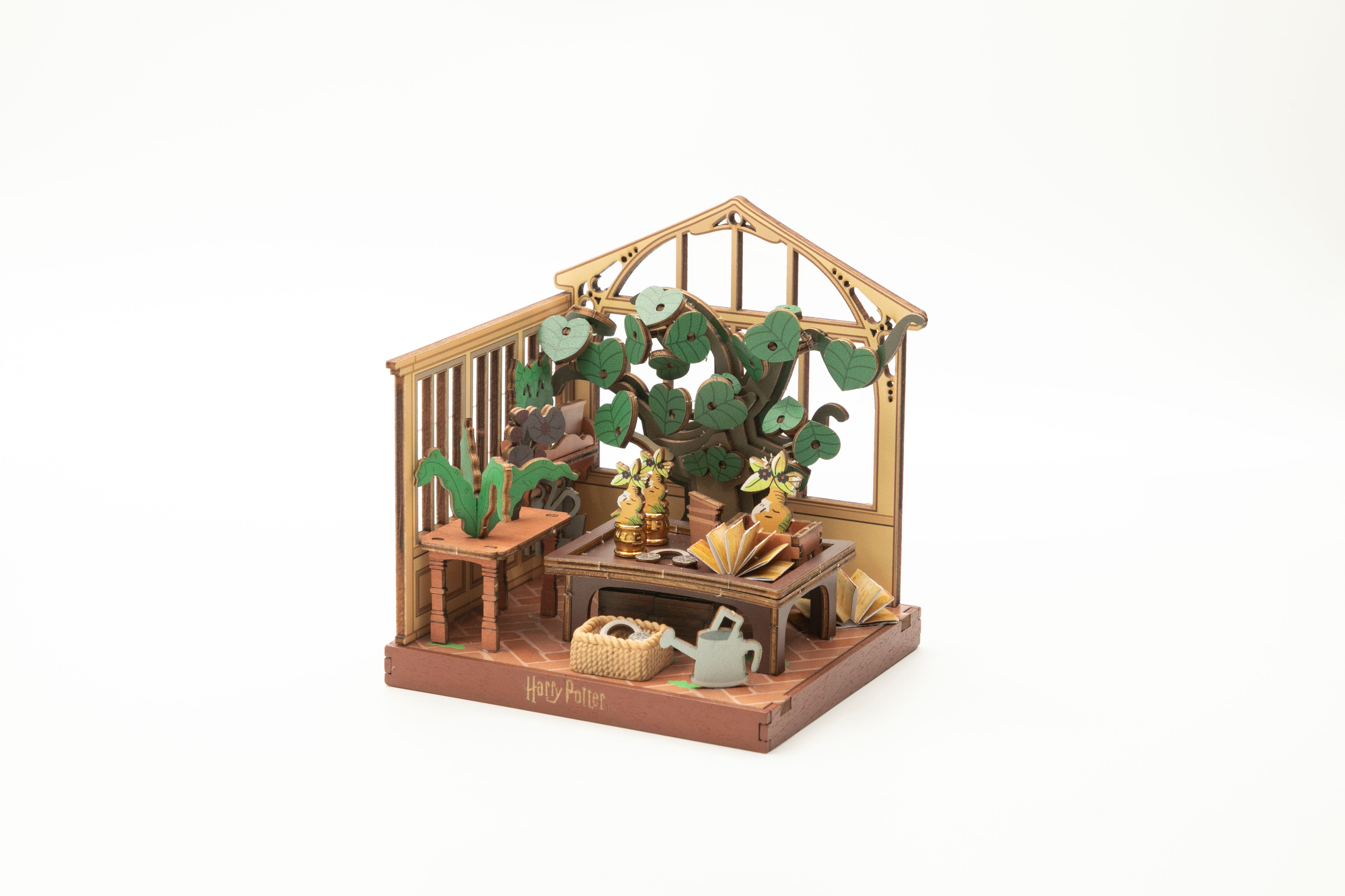 Harry Potter, construcción de maquetas 3D, clase de Herbología, 1624, 23,8 x 4 x 16 cm