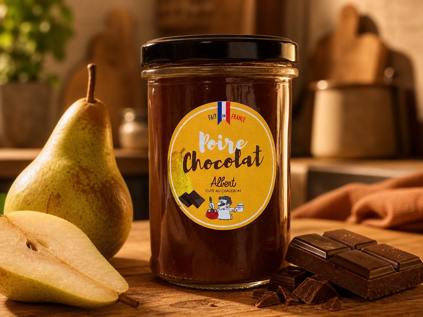 Confettura biologica di pere e cioccolato
