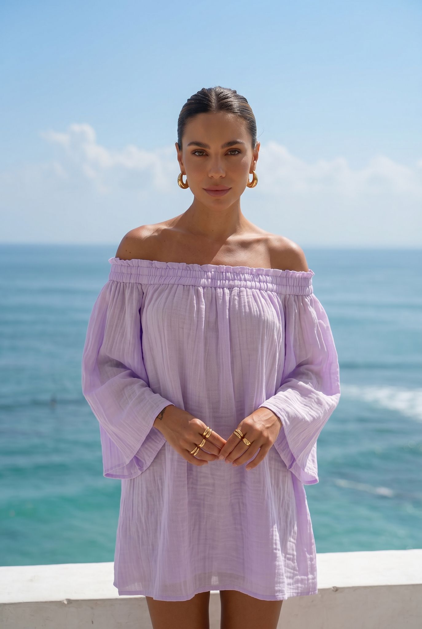 Haut oversize en coton