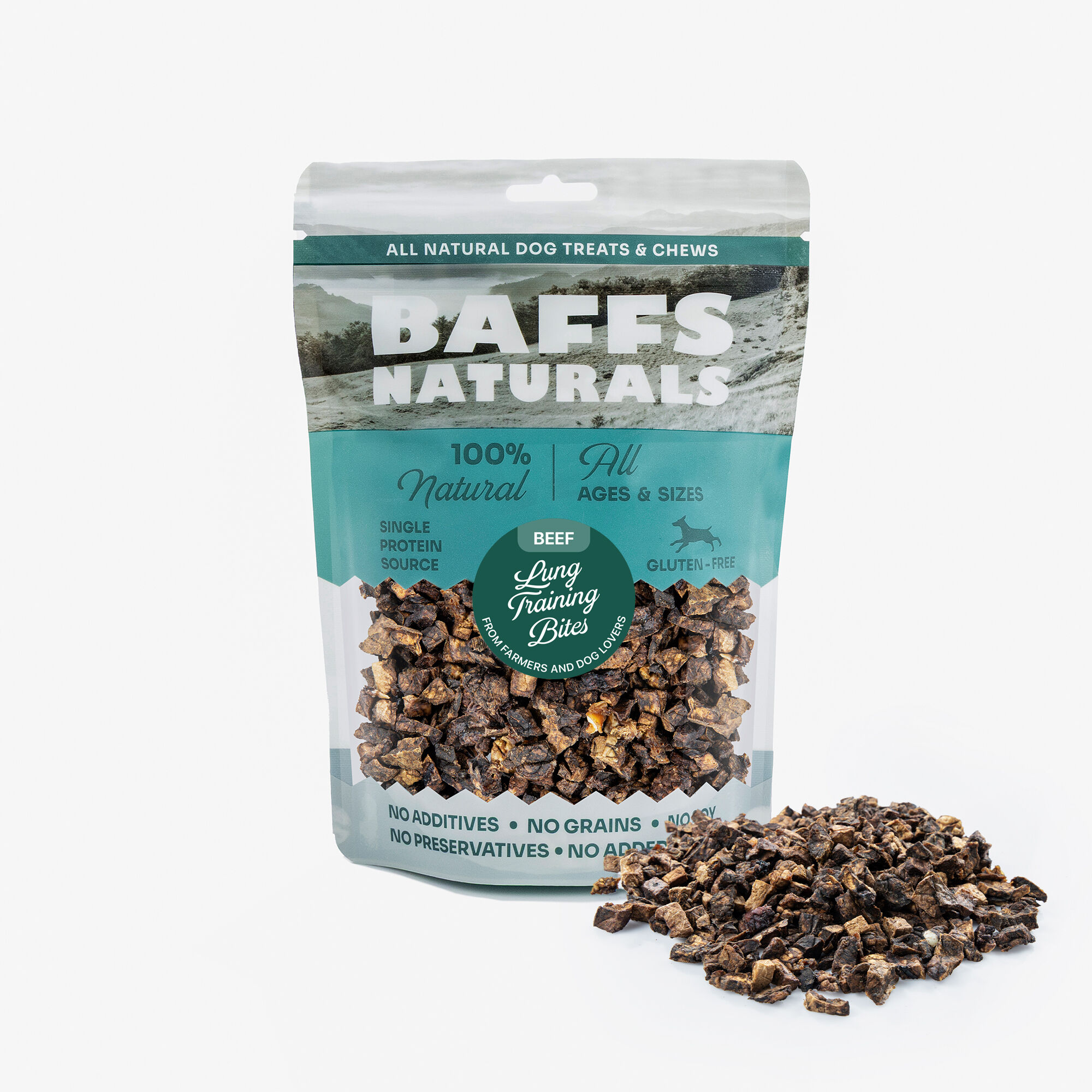 100 % natürliche Gourmet-Leckerlis aus Rinderlunge für Hunde