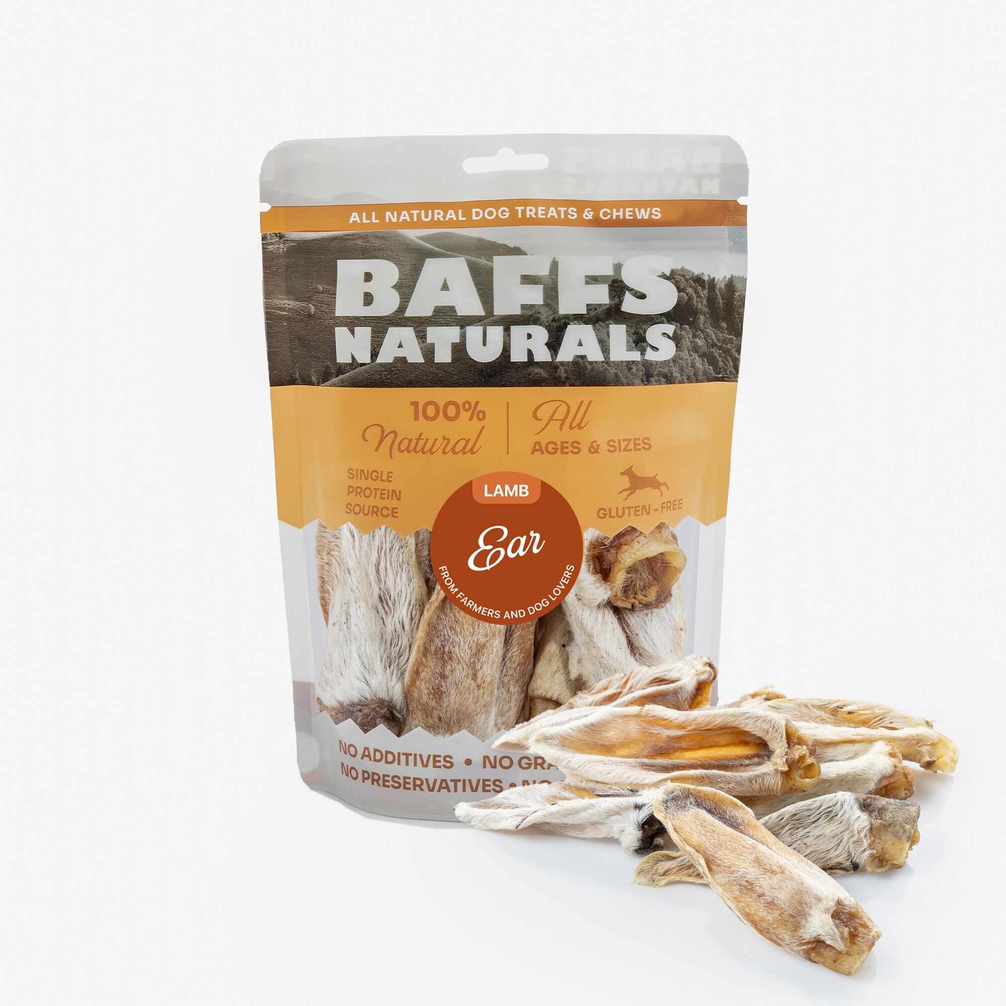 Baff %100 Natural Lamb Ear Gourmet Dog Treats