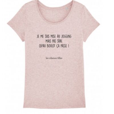 Round neck t-shirt I started ... - Heather pink