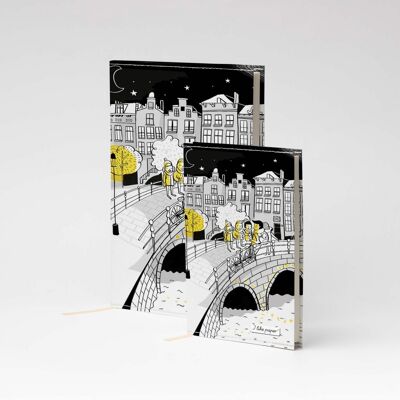 MIDNIGHT ON A BRIDGE Tyvek® Notizbuch / Notebook A5