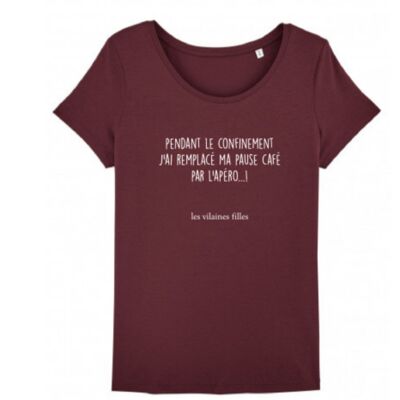 T-shirt girocollo Durante il parto, ho sostituito ... - Bordeaux