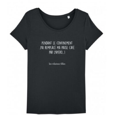 Round neck t-shirt During confinement, I replaced ... - Black