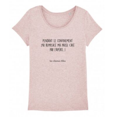 T-shirt girocollo Durante il parto, ho sostituito ... - Heather pink