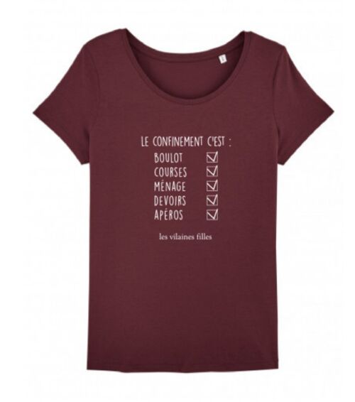Tee-shirt col rond Le confinement c'est-Bordeaux