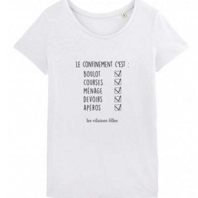 T-shirt girocollo Il contenimento è bianco