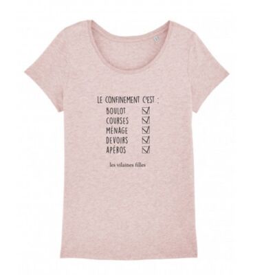 Round neck t-shirt Containment is Heather Pink