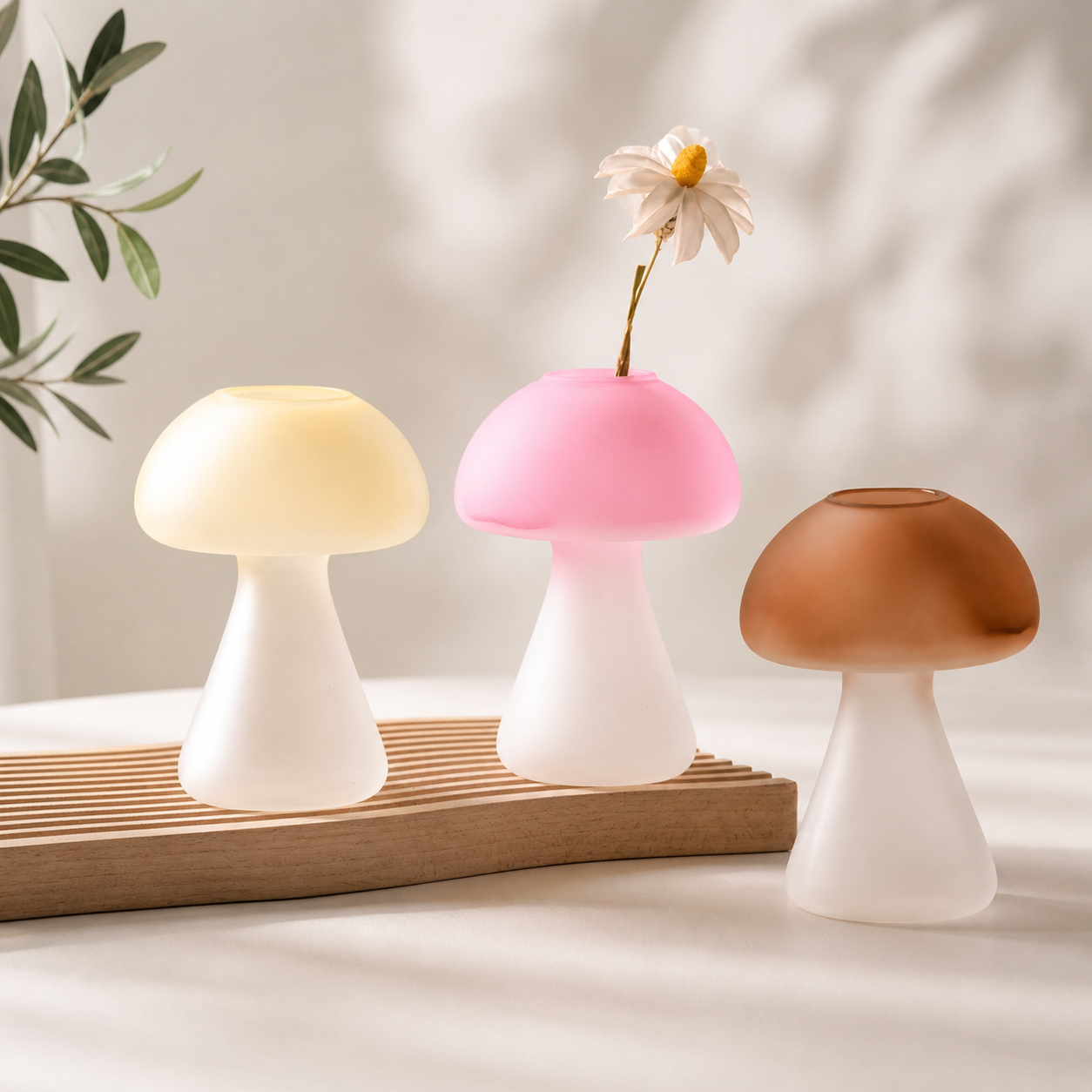 Creative Mushroom Glass Hydroponic Terrarium Bud Vase