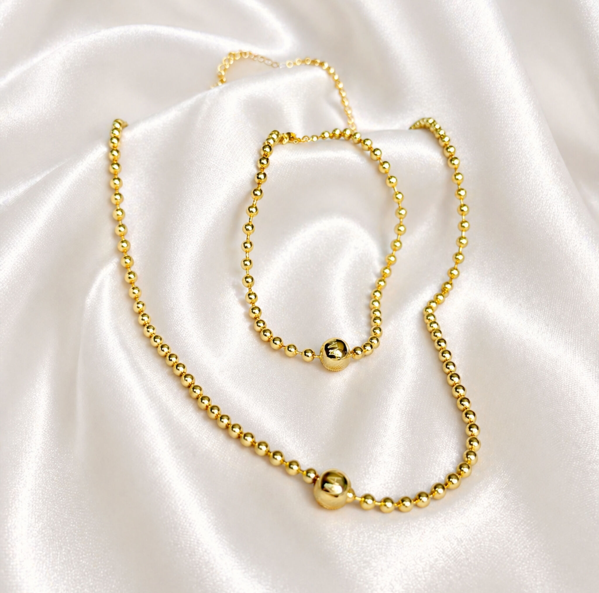 Collar con cuentas atemporales MAMA, plata 925, chapado en oro de 18k, edición limitada para el Día de la Madre.
