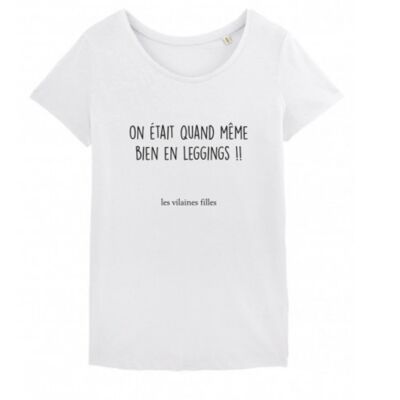T-shirt girocollo Leggings-Bianco