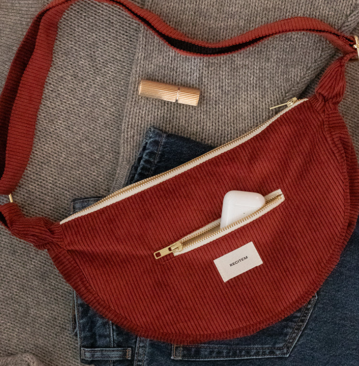 Sac demi-lune uni Gisela