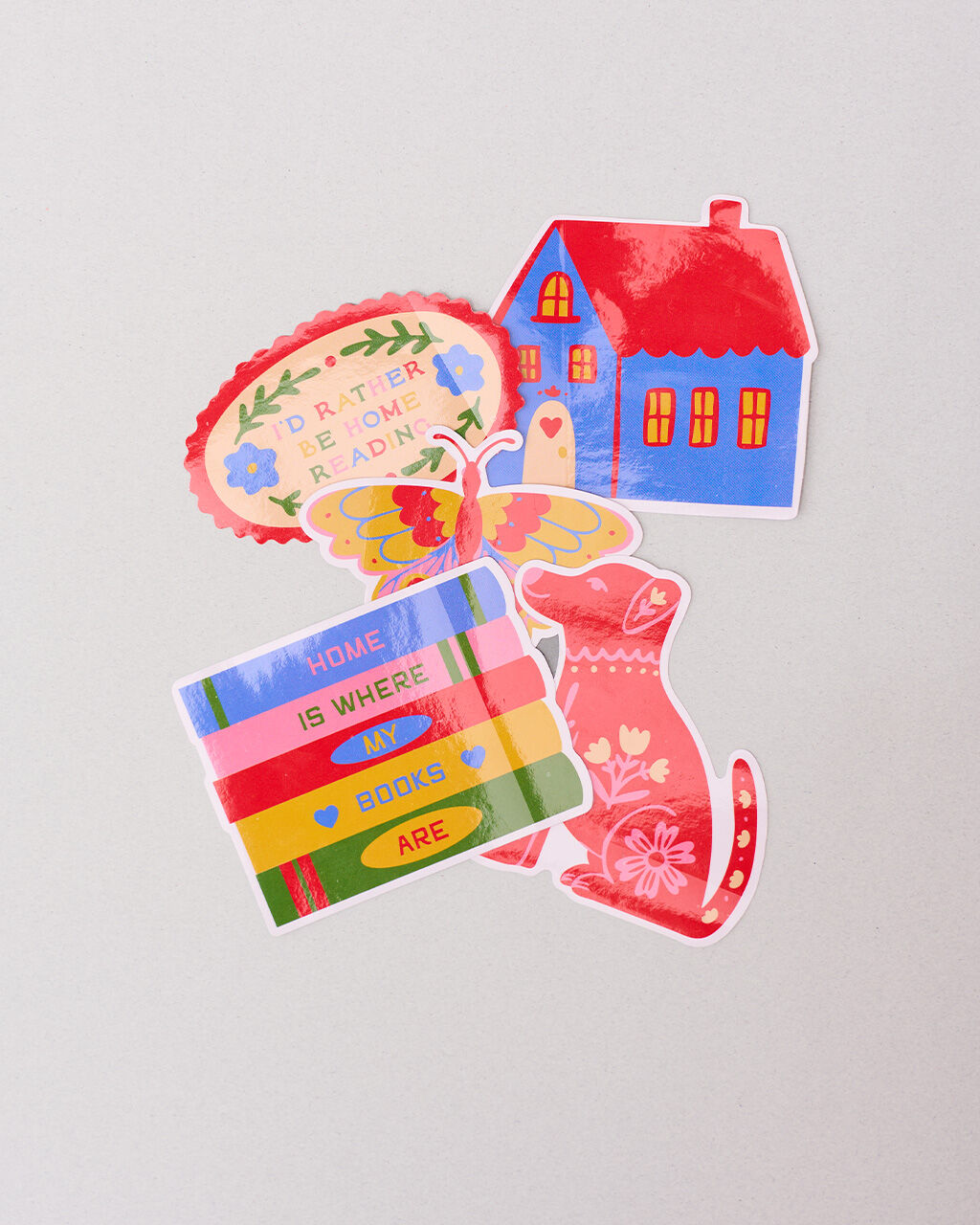 Stick With It! Big Vinyl Stickers - I'd Rather Be Home Reading